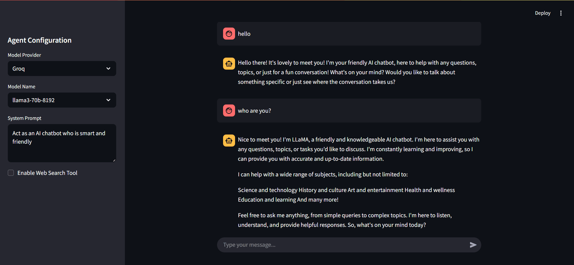 AI Agent Chatbot